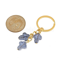 8Pcs Transparent Spray Paint Glass Keychains&nbsp;KEYC-JKC01392