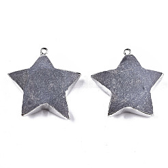 Natural Grey Agate Pendants&nbsp;G-T131-42