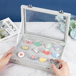 Wood Pin Display Case&nbsp;DJEW-WH0038-75