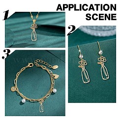 6Pcs 201 Stainless Steel Pendants&nbsp;STAS-UN0034-31