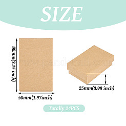 24Pcs Cardboard Jewelry Set Box&nbsp;CBOX-TA0001-07