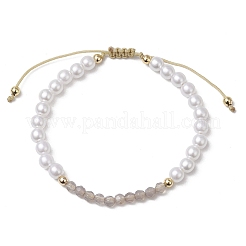 3Pcs Natural Agate Braided Beaded Bracelets&nbsp;BJEW-JB11668