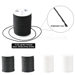 5 Rolls 2 Colors Round Waxed Polyester Cord&nbsp;YC-FS0001-01