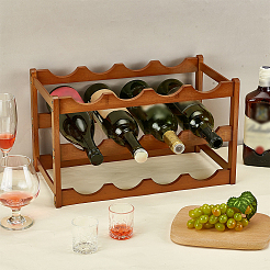 Wood Tabletop Wine Rack&nbsp;ODIS-WH0038-252B
