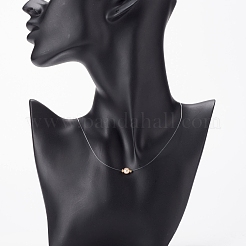 Natural Pearl Pendant Necklace with Nylon Wire for Women&nbsp;NJEW-JN03829