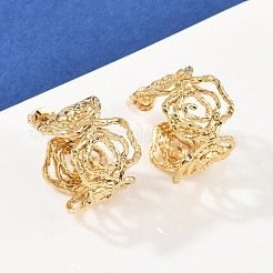 304 Stainless Steel Hollow Flower Stud Earrings&nbsp;LS-EJEW-A138-06G