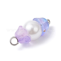 Baking Paint Pearlized Glass Imitation Pearl Pendants&nbsp;PALLOY-JF04300-01