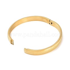 Ion Plating(IP) 304 Stainless Steel Textured Bangles&nbsp;BJEW-F464-13G