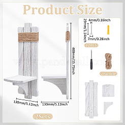 2Pcs Wood Wall-mounted Holder&nbsp;AJEW-WH0596-505A-1