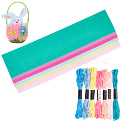 7Pcs 7 Colors Non-woven Felt Fabric&nbsp;DIY-CP0012-69E