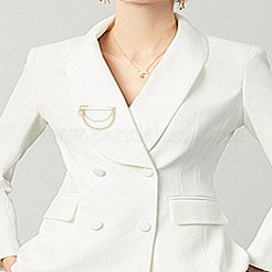 1Pc Alloy Hanging Chain Brooches&nbsp;JEWB-LP0004-20
