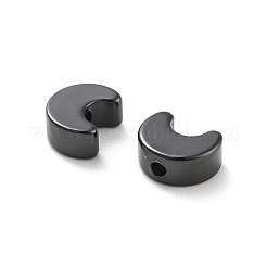 Rack Plating Moon Brass Beads&nbsp;ZIRC-G160-01EB