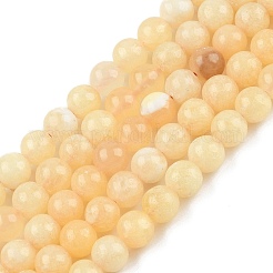 Natural Yellow Calcite Beads Strands&nbsp;G-C251-A01-8mm