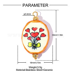 Handmade Porcelain Pendants&nbsp;PR-OY001-05G