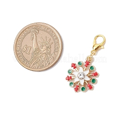 10Pcs Christmas Alloy Enamel Pendant Decorations&nbsp;HJEW-JM03681
