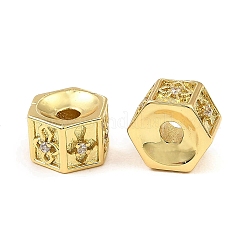 Brass Cubic Zirconia Beads&nbsp;KK-K346-08G