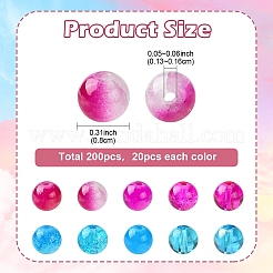 10 Colors Crackle & Baking Paint & Imitation Jade Glass Beads&nbsp;DGLA-YW0001-24A