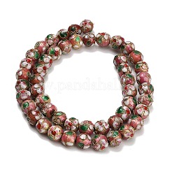 Handmade Cloisonne Brass Beads Strands&nbsp;KK-CBA6970-01