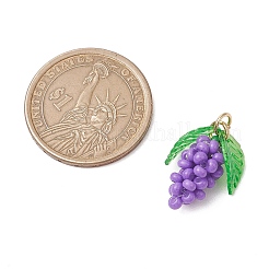Glass Seed Beaded Grape Pendants&nbsp;PALLOY-MZ00467-02