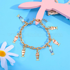 40Pcs 4 Styles Rack Plating Alloy Enamel Pendants&nbsp;ENAM-CJ0002-81