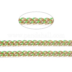 Golden Brass Enamel Curb Chain&nbsp;CHC-H103-07B-G