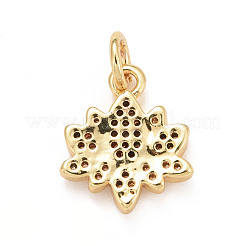 Eco-Friendly Brass Micro Pave Cubic Zirconia Pendants&nbsp;KK-M225-07G