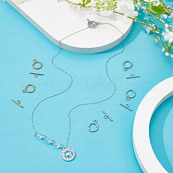 16Sets 2 Colors 304 Stainless Steel Ring Toggle Clasps&nbsp;STAS-UN0063-26