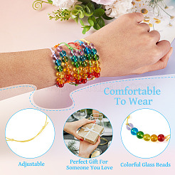 6Pcs Glass Beads Bracelets&nbsp;BJEW-TAC0038