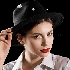 8Pcs 4 Styles Brass Brooch Pin&nbsp;JEWB-DR00020