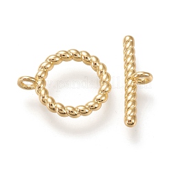 Brass Toggle Clasps&nbsp;KK-F820-03B-G