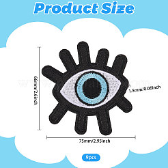 9Pcs Computerized Embroidery Cloth Patches&nbsp;PATC-FH0001-28A