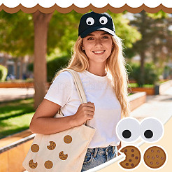 40Pcs 3 Styles Chocolate Cookies Polyester Embroidered Cloth Patch&nbsp;PATC-OC0001-05