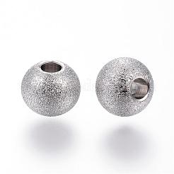 Tarnish Resistant 201 Stainless Steel Textured Beads&nbsp;STAS-P108-05P