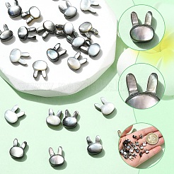 5Pcs Natural Black Lip Shell Beads&nbsp;SHEL-YW0001-22