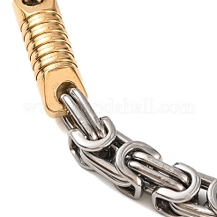 201 Stainless Steel Column Byzantine Chain Bracelets&nbsp;BJEW-B078-142GP