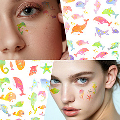 36Pcs 2 Style PVC Waterproof Self-Adhesive Picture Stickers&nbsp;STIC-SP0001-09A