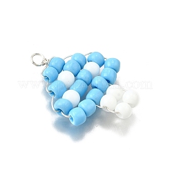 Glass Seed Bead Pendants&nbsp;PALLOY-TA00278