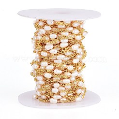 Handmade Beaded Brass Cable Chain&nbsp;CHC-A003-08G