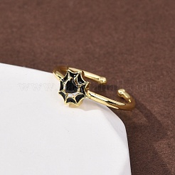 Brass Micro Pave Cubic Zirconia Cuff Open Rings&nbsp;RJEW-Z126-01G