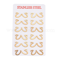 304 Stainless Steel Stud Earrings&nbsp;LS-EJEW-E241-06U