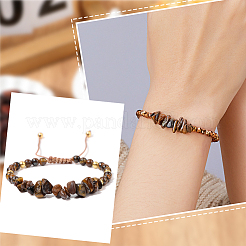 1 Strand Natural Tiger Eye Nuggets Beads Strands&nbsp;G-SC0003-21