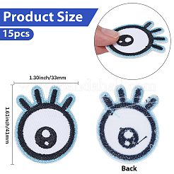 15Pcs Computerized Embroidery Polyester Sew on Patches&nbsp;PATC-GF0001-71A