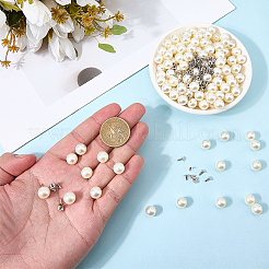 180Pcs ABS Plastic Imitation Pearl Rivet Studs&nbsp;KY-CL0001-02C