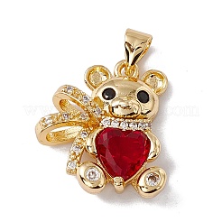 Brass with Cubic Zirconia Pendants&nbsp;KK-G439-63G