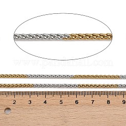 304 Stainless Steel Two Tone Wheat Chains&nbsp;CHS-A019-02GP