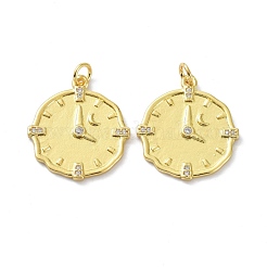 Brass Clear Cubic Zirconia Pendants&nbsp;KK-B047-29G
