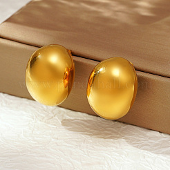 Stylish 304 Stainless Steel Oval Stud Earrings&nbsp;XB7886