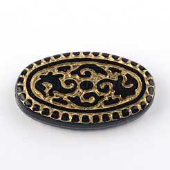 Oval Plating Acrylic Beads&nbsp;PACR-Q102-63B