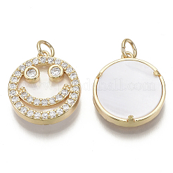 Brass Micro Pave Cubic Zirconia Pendants&nbsp;KK-R136-026-NF