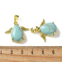 Synthetic Turquoise Pendants&nbsp;KK-F888-01G-22